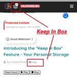Introducing the "Keep in Box" Feature - Your Personal Storage 1 Introducing the “Keep in Box” Feature – Your Personal Storage