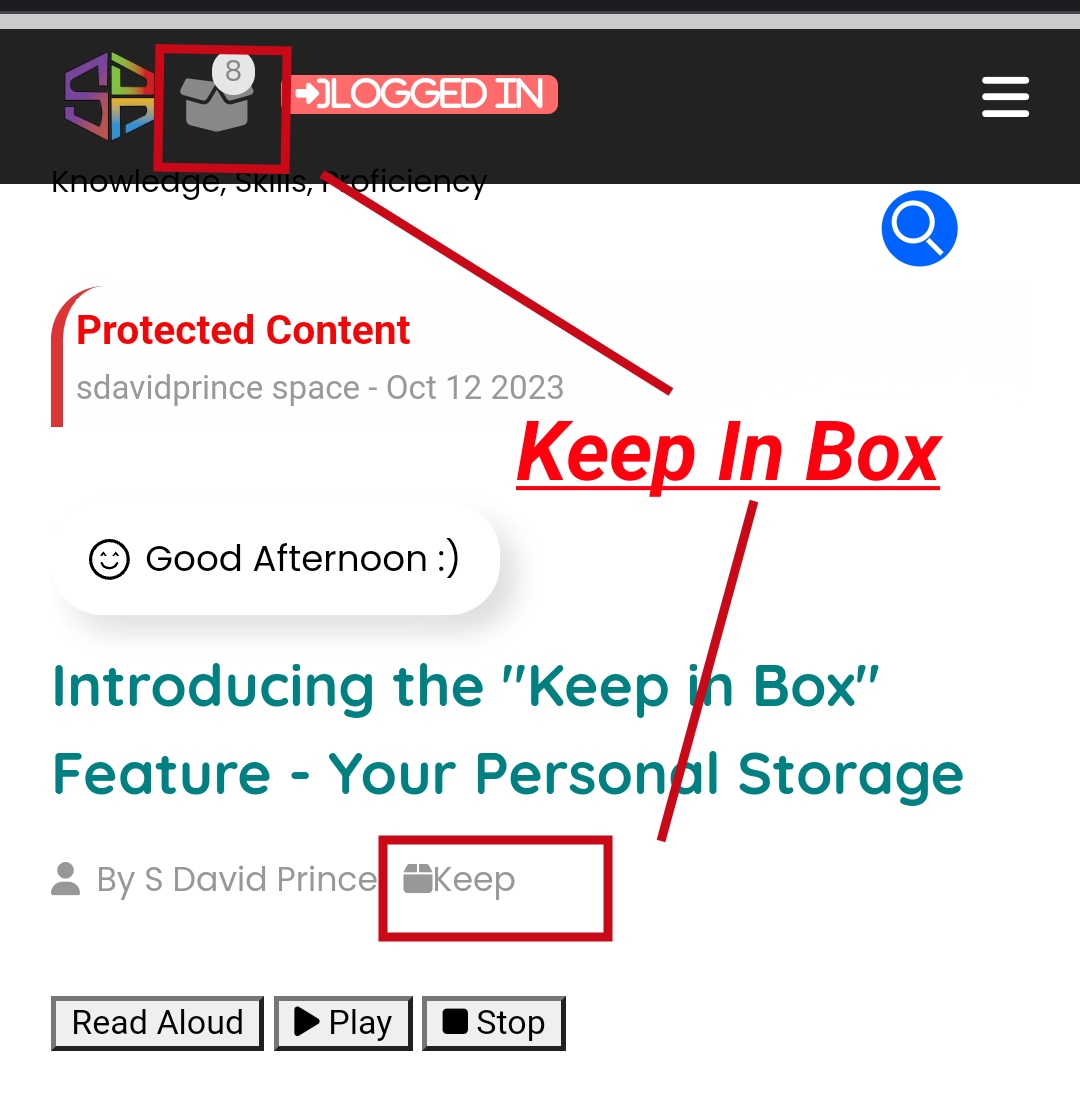 keep in box